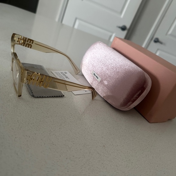 Miu Miu Tan Eyeglasses - Picture 6 of 9
